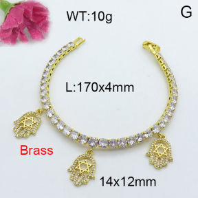 Fashion Brass Bracelet  F3B404000vhov-J22
