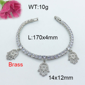 Fashion Brass Bracelet  F3B404001vhov-J22