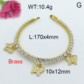 Fashion Brass Bracelet  F3B404006vhov-J22