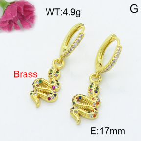 Fashion Brass Earrings  F3E402215bhva-L024