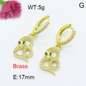 Fashion Brass Earrings  F3E402216bhva-L024