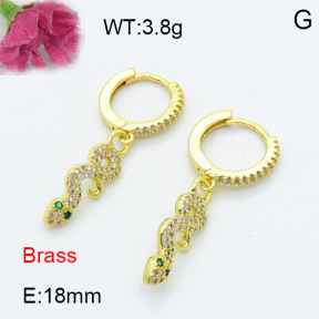 Fashion Brass Earrings  F3E402218abol-L024