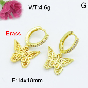 Fashion Brass Earrings  F3E402219vbnb-L024