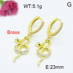 Fashion Brass Earrings  F3E402221bbov-L024