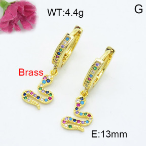 Fashion Brass Earrings  F3E402224vbnl-L024