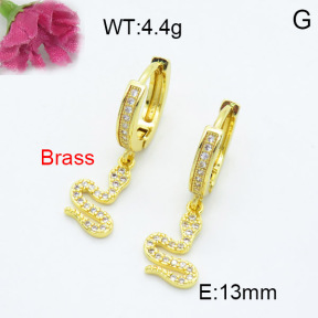Fashion Brass Earrings  F3E402225vbnb-L024