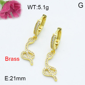 Fashion Brass Earrings  F3E402226vbnb-L024