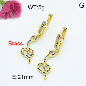 Fashion Brass Earrings  F3E402228vbnl-L024