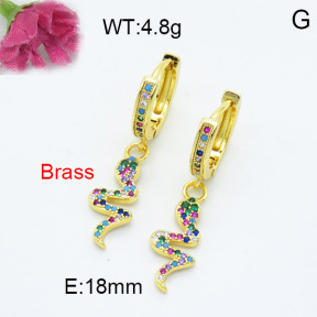Fashion Brass Earrings  F3E402229vbnl-L024