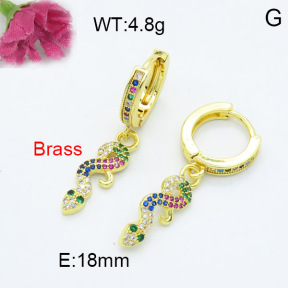 Fashion Brass Earrings  F3E402230abol-L024