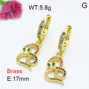 Fashion Brass Earrings  F3E402231vhha-L024