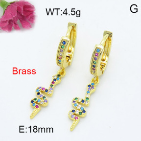 Fashion Brass Earrings  F3E402237vbnl-L024