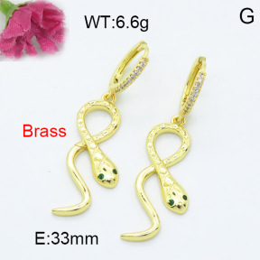 Fashion Brass Earrings  F3E402240bbov-L024