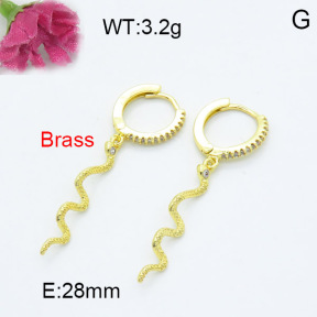 Fashion Brass Earrings  F3E402242vbnb-L024