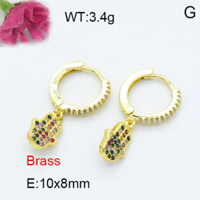 Fashion Brass Earrings  F3E402245vbnl-L024