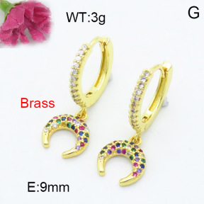 Fashion Brass Earrings  F3E402246vbnl-L024