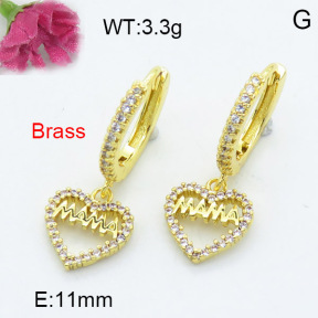 Fashion Brass Earrings  F3E402249vbnl-L024