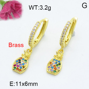 Fashion Brass Earrings  F3E402250vbnl-L024