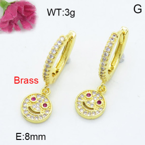 Fashion Brass Earrings  F3E402251vbnl-L024