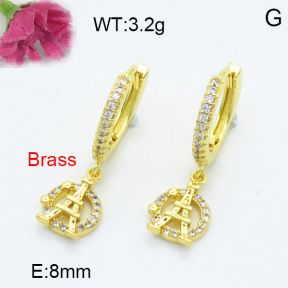 Fashion Brass Earrings  F3E402252vbnl-L024