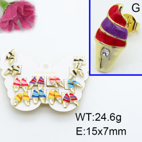 Fashion Brass Earrings  F3E402264vhmv-K01