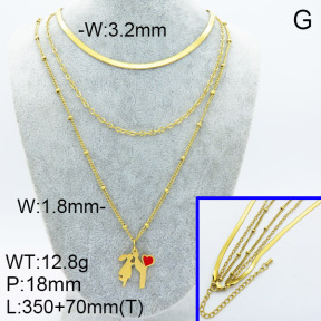 SS Necklace  3N3000851bhjl-908