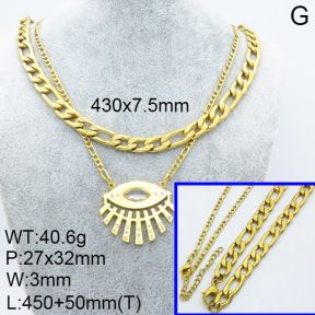 SS Necklace  3N4001904vhnv-908