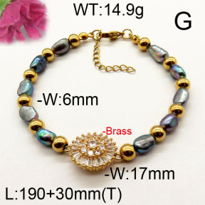 Fashion Brass Bracelet  F6B300514vhnv-J111