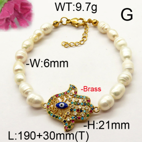 Fashion Brass Bracelet  F6B300517vhnv-J111
