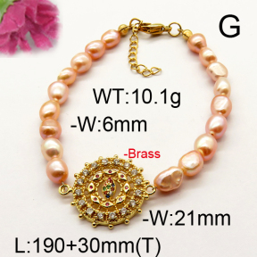 Fashion Brass Bracelet  F6B300551vhnv-J111