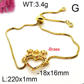 Fashion Brass Bracelet  F6B404352vbpb-J111