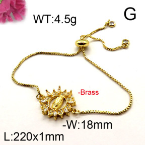 Fashion Brass Bracelet  F6B404361vbpb-J111