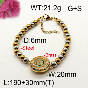 Fashion Brass Bracelet  F6B404430ahpv-J111