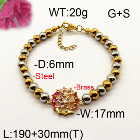 Fashion Brass Bracelet  F6B404431vhnv-J111