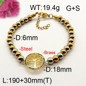 Fashion Brass Bracelet  F6B404435vhnv-J111