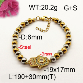 Fashion Brass Bracelet  F6B404436vhnv-J111
