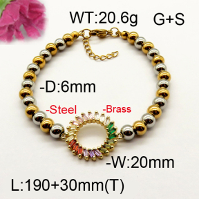 Fashion Brass Bracelet  F6B404438vhnv-J111