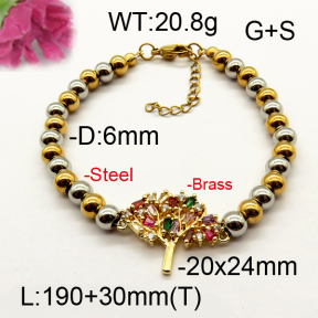 Fashion Brass Bracelet  F6B404439vhnv-J111