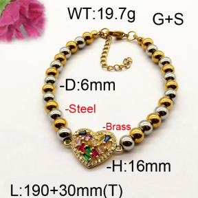 Fashion Brass Bracelet  F6B404440vhnv-J111