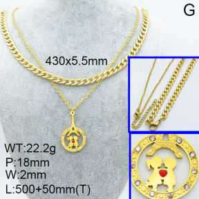 SS Necklace  3N4001948bhil-908