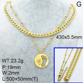 SS Necklace  3N4001972bhil-908