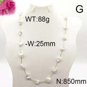 Fashion Brass Necklace  F6N300178vila-J123