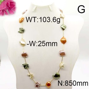 Fashion Brass Necklace  F6N300181vila-J123