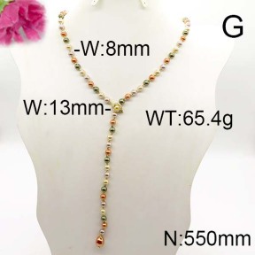 Fashion Brass Necklace  F6N300199albv-J123
