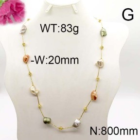 Fashion Brass Necklace  F6N300222vila-J123