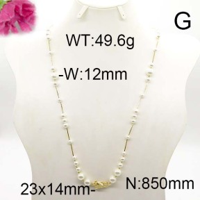 Fashion Brass Necklace  F6N300225akoa-J123