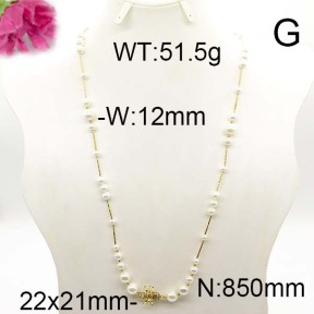 Fashion Brass Necklace  F6N300229akoa-J123
