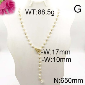 Fashion Brass Necklace  F6N300246amaa-J123