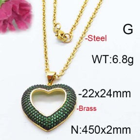 Fashion Brass Necklace  F6N403027ahpv-J40