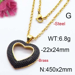 Fashion Brass Necklace  F6N403028ahpv-J40
